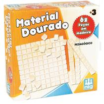 Kit Didatico Material Dourado 62 Peças Nig Brinquedos 0426 - Geral