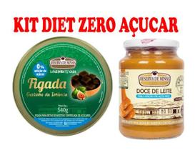 Kit Diet Doce de Leite 630g DIet Zero AçúcarFigada Zero Adição de Açúcar 540g Reserva de Minas Kit Diet Doce de Leite 630g DIet Zero AçúcarFigada Zero Adição de Açúcar 540g Reserva de Minas