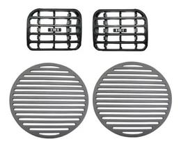 Kit Difusor Ar Central Renault Clio E Tela Grade Cinza Claro