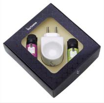Kit Difusor Aromatizador Porcelana Com 2 Essências Via Aroma Kit Difusor Aromatizador Porcelana Com 2 Essências Via Aroma