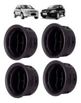 Kit Difusor De Ar Central Lateral Com Suporte Celta Preto Kit Difusor De Ar Central Lateral Com Suporte Celta Preto