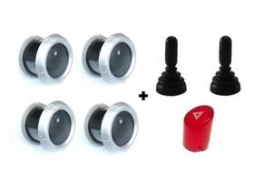 Kit Difusor De Ar Central Lateral Fiesta Lente E Pino Prata