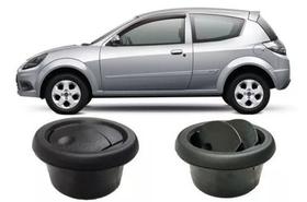 Kit Difusor De Ar Central Lateral Novo Ford Cargo Com Aro Preto 2 Peças