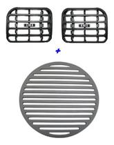 Kit Difusor De Ar Central Renault Clio Com Tela Grade Auto Falante Renault Clio Cinza Claro