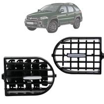 Kit Difusor De Ar Palio ADV. 2013 Até 2020 Siena EL 2013 Até 2016 Strada 2013 Até 2020 - Com Botão Prata Lateral