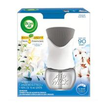 Kit Difusor de Aromas Elétrico Bom Ar Lírio Branco & Algodão APARELHO + REFIL