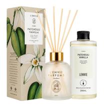 Kit Difusor de Perfume e Refil Patchouli Vanilla Oriental Aromatizador com Varetas Lenvie 200ml Kit Difusor de Perfume e Refil Patchouli Vanilla Oriental Aromatizador com Varetas Lenvie 200ml