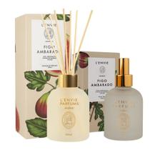Kit Difusor de Perfumes 200ml e Home Spray Figo Ambarado Arabesc 200ml Lenvie Parfums