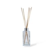 Kit Difusor de Varetas Vidro Square 250ml com Tampa Prata Kit Difusor de Varetas Vidro Square 250ml com Tampa Prata