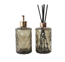 Kit difusor e porta sabonete líquido de vidro 330 ml cada - 2 peças