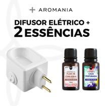 Kit Difusor Elétrico Aromatizador de Ambiente Bivolt + 2 Essências 15ml - Escolha a Sua - AROMANIA