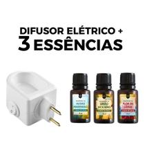 Kit Difusor Elétrico de Aromas + 3 Essências Concentradas 15ml - Escolha a Sua