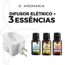 Kit Difusor Elétrico de Aromas + 3 Essências Concentradas 15ml - Escolha a Sua - AROMANIA