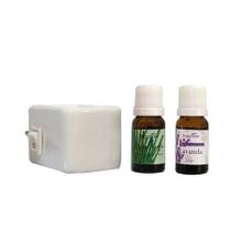 Kit Difusor Elétrico e Óleos Aromatizadores Capim Limão e Lavanda 10 ml