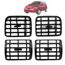 Kit Difusor Saida Ar Central Lateral Clio 2000 A 2016 Preto
