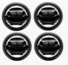 Kit Difusor Saida De Ar Central e Lateral com Suporte Celta Prisma Preto