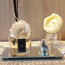 Kit Difusor Varetas Alecrim blanc 250ml + Bandeja decorativa + pássaro cerâmica