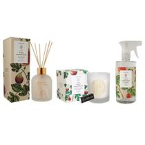 Kit Difusor + Vela + Água Perfumada Figo Ambarado Arabesc Lenvie