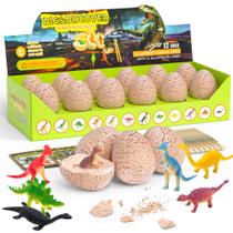 Kit Dino Egg Dig DodomagXanadu para crianças de 3 a 12 anos com 12 ovos Kit Dino Egg Dig DodomagXanadu para crianças de 3 a 12 anos com 12 ovos