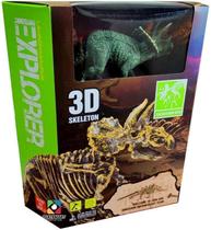 Kit Dino Escavação Fóssil Esqueleto 3D com Acessórios Triceratops 502A - Dorémi Kit Dino Escavação Fóssil Esqueleto 3D com Acessórios Triceratops 502A - Dorémi