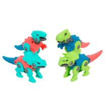 Kit Dinos Monta e Desmonta 4 Peças Didático Colorido JR Toys