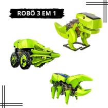 Kit Dinossauro Educacional Robô Solar T3 3x1 Fácil Montar