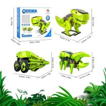 Kit Dinossauro Educacional Robô Solar T3 3x1 Fácil Montar