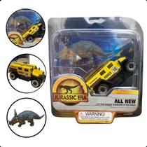 KIT Dinossauro Jurassic Com Carrinho Metal KIT Dinossauro Jurassic Com Carrinho Metal