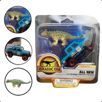 KIT Dinossauro Jurassic Com Carrinho Metal KIT Dinossauro Jurassic Com Carrinho Metal