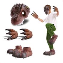 Kit Dinossauro T-REX JURASSIC WORD Mascaras Garras e Patas Kit Dinossauro T-REX JURASSIC WORD Mascaras Garras e Patas
