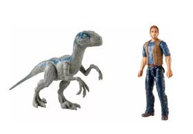 Kit Dinossauro Velociraptor Blue E Owen 30cm Jurassic World Mattel C/nf