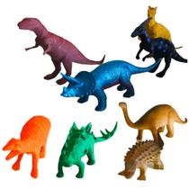 Kit Dinossauros Brinquedo Infantil 8 Peças Dino World Kit Dinossauros Brinquedo Infantil 8 Peças Dino World