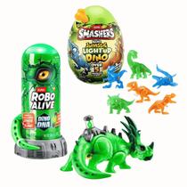 Kit Dinossauros Sortidos de Montar Robo Alive e Smashers