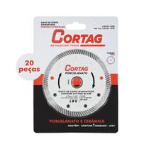 Kit Disco Corte Diamantado Porcelanato 110mm 60863 Turbo Seco Cortag