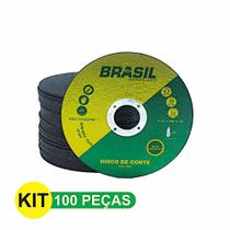 Kit Disco Corte Fino Inox 4.1/2 X 1,0 Metal 100 Peças
