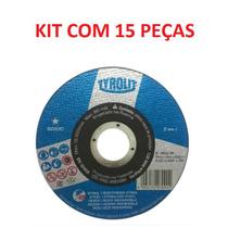 Kit Disco Corte Fino Tyrolit Basic 4.1/2 x 1mm 15 Peças