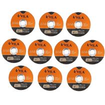 Kit Disco de Corte Aço Inox 115x22mm C/ 10pçs - Vila