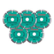 Kit Disco de Corte Diamantado Segmentado Eco Cortag 110mm 1,8mm Serra Mármore Corte Seco Construção Civil Pedreiros Serralheiros Profissional