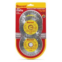 Kit Disco De Corte Diamantado Turbo 110mmx20mm 3 Peças Starrett KDDT110-3