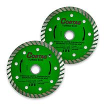 Kit Disco de Corte Diamantado Turbo Eco Cortag 110mm 2mm Corte Seco Porcelanato Verde Kit Disco de Corte Diamantado Turbo Eco Cortag 110mm 2mm Corte Seco Porcelanato Verde