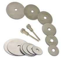 Kit Disco de Corte Serra Circular Madeira 8 Peças Hastes para Micro Retifica e Dremel Acessórios