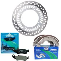Kit Disco de Freio Crf 230 Com Pastilhas E Lonas Cobreq