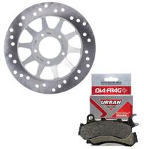 Kit Disco de Freio Dianteiro Honda Bros 160 Combi Brake 2018-2023 e Pastilhas Diafrag Kit Disco de Freio Dianteiro Honda Bros 160 Combi Brake 2018-2023 e Pastilhas Diafrag