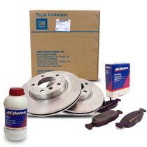 Kit Disco De Freio Dianteiro Ventilado Pastilhas Acdelco Fluido Nova Prisma celta Kit2705