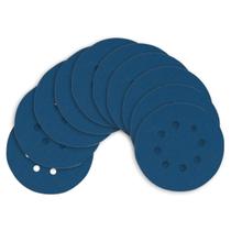 Kit Disco de Lixa com tiras autocolantes 125mm 5 Grão 80 para Lixadeira Roto Orbital 10un