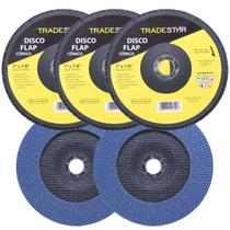 Kit Disco de Lixa Flap 7" Pol Grão 50 P/ Lixadeira 05 UN Kit Disco de Lixa Flap 7" Pol Grão 50 P/ Lixadeira 05 UN
