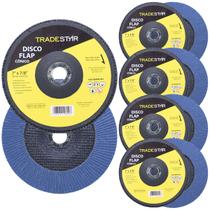 Kit Disco de Lixa Flap 7" Pol Grão 50 P/ Lixadeira 10 UN Kit Disco de Lixa Flap 7" Pol Grão 50 P/ Lixadeira 10 UN