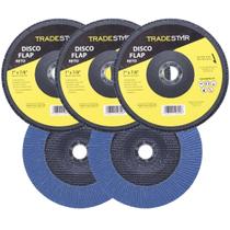 Kit Disco De Lixa Flap 7 Pol Grão 60 Lixadeira 05 Un Reto