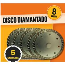 Kit Disco Diamantado Turbo 110 mm Corte para Mármore, Granito e Porcelanato