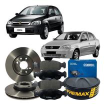 Kit Disco Freio Dianteiro Pastilha Corsa Montana 2002 Á 2010 Kit Disco Freio Dianteiro Pastilha Corsa Montana 2002 Á 2010